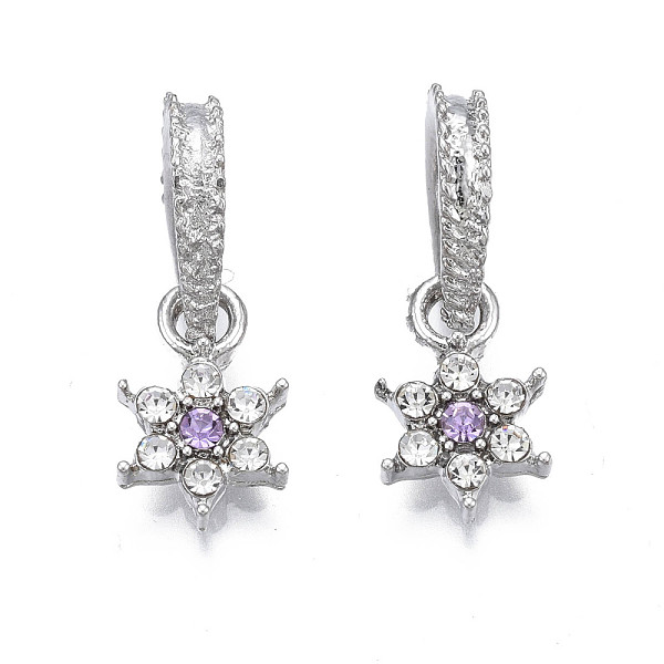 PandaHall Rack Plating Alloy European Dangle Charms, with Rhinestone, Large Hole Pendants, Cadmium Free & Nickel Free & Lead Free, Platinum..., Purple
PandaHall Rack Plating Alloy European Dangle Charms, with Rhinestone, Large Hole Pendants, Cadmium Free & Nickel Free & Lead Free, Platinum..., Purple