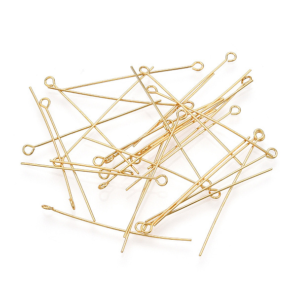 PandaHall Brass Eye Pin, Long-Lasting Plated, Real Gold Plated, Nickel Free, Real 18K Gold Plated, 24 Gauge, 35mm, Hole: 1.6mm, Pin: 0.5mm...
PandaHall Brass Eye Pin, Long-Lasting Plated, Real Gold Plated, Nickel Free, Real 18K Gold Plated, 24 Gauge, 35mm, Hole: 1.6mm, Pin: 0.5mm...