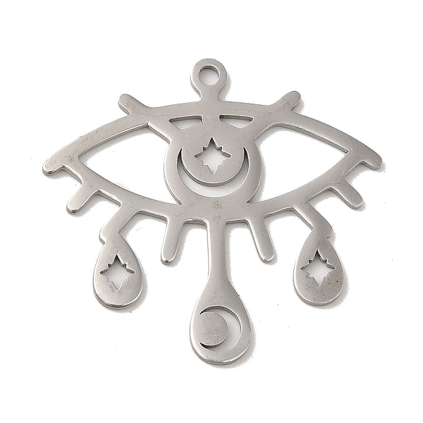 PandaHall 201 Stainless Steel Pendants, Eye, Stainless Steel Color, 27.5x29.5x1mm, Hole: 1.6mm 201 Stainless Steel Eye
PandaHall 201 Stainless Steel Pendants, Eye, Stainless Steel Color, 27.5x29.5x1mm, Hole: 1.6mm 201 Stainless Steel Eye