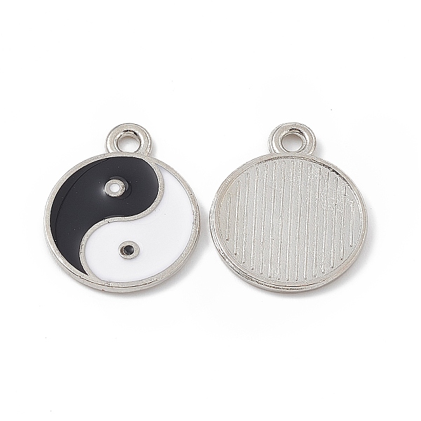 PandaHall Alloy Enamel Pendants, Platinum, Flat Round with Yin Yang Pattern Charm, Platinum, 17.5x14.5x1mm, Hole: 1.8mm Alloy+Enamel Flat..., Black
PandaHall Alloy Enamel Pendants, Platinum, Flat Round with Yin Yang Pattern Charm, Platinum, 17.5x14.5x1mm, Hole: 1.8mm Alloy+Enamel Flat..., Black