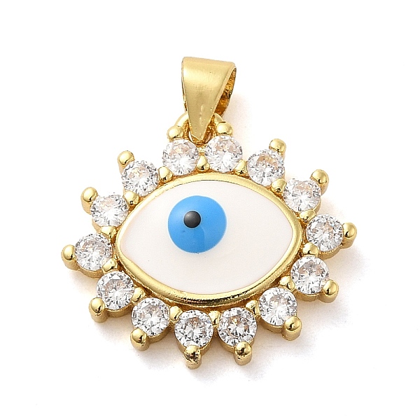 PandaHall Real 18K Gold Plated Brass Enamel Pendants, with Glass, Eye Charms, White, 17.5x19.5x4.5mm, Hole: 5x3.5mm Brass+Glass Eye White
PandaHall Real 18K Gold Plated Brass Enamel Pendants, with Glass, Eye Charms, White, 17.5x19.5x4.5mm, Hole: 5x3.5mm Brass+Glass Eye White