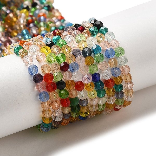 PandaHall Transparent Glass Beads, Faceted(32 Facets), Round, Mixed Color, 4mm, Hole: 0.7mm, about 87~93pcs/strand, 32~33cm Glass Round..., Multicolor
PandaHall Transparent Glass Beads, Faceted(32 Facets), Round, Mixed Color, 4mm, Hole: 0.7mm, about 87~93pcs/strand, 32~33cm Glass Round..., Multicolor
