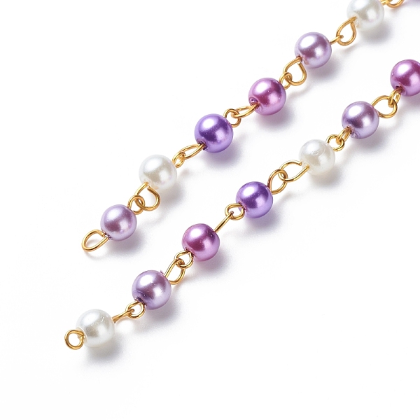 PandaHall Handmade Glass Pearl Beaded Chains, with Brass Eye Pins, Unwelded, Blue Violet, 13x6mm, about 3.28 Feet(1m)/Strand Brass+Glass
PandaHall Handmade Glass Pearl Beaded Chains, with Brass Eye Pins, Unwelded, Blue Violet, 13x6mm, about 3.28 Feet(1m)/Strand Brass+Glass