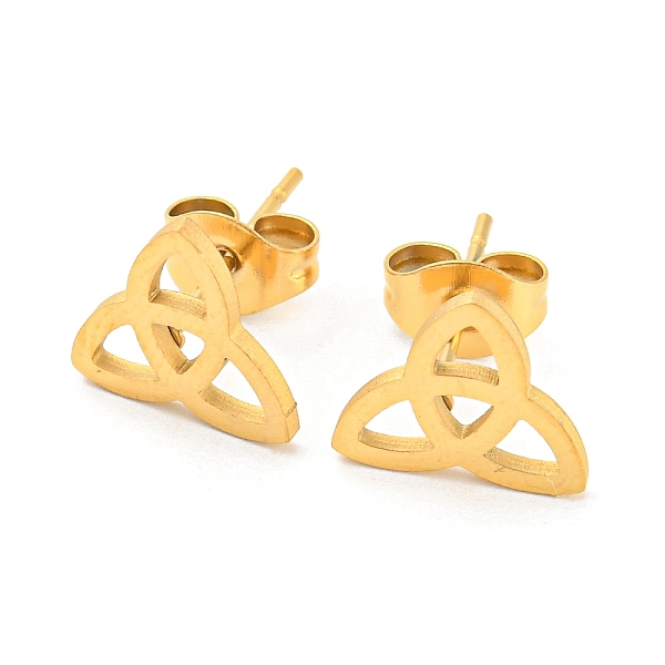PandaHall 304 Stainless Steel Stud Earrings, Trinity Knot, Golden, 8.5x10mm 304 Stainless Steel Trinity Knot
PandaHall 304 Stainless Steel Stud Earrings, Trinity Knot, Golden, 8.5x10mm 304 Stainless Steel Trinity Knot