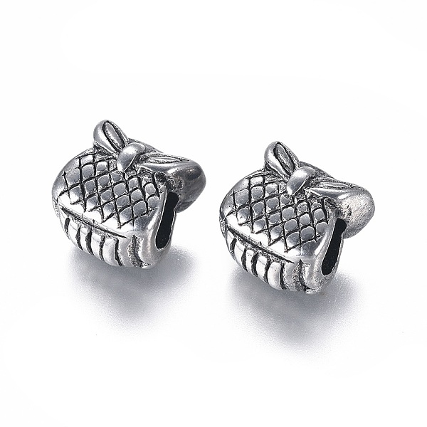 PandaHall 304 Stainless Steel European Beads, Large Hole Beads, Bag, Antique Silver, 12x11x9mm, Hole: 4.5mm 304 Stainless Steel Bag
PandaHall 304 Stainless Steel European Beads, Large Hole Beads, Bag, Antique Silver, 12x11x9mm, Hole: 4.5mm 304 Stainless Steel Bag