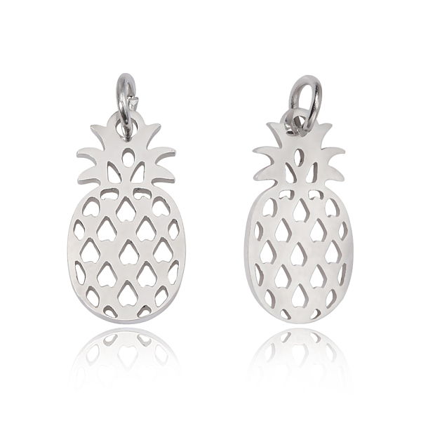 PandaHall 201 Stainless Steel Pendants, Pineapple, Stainless Steel Color, 17.5x9x1mm, Hole: 3mm 201 Stainless Steel Fruit
PandaHall 201 Stainless Steel Pendants, Pineapple, Stainless Steel Color, 17.5x9x1mm, Hole: 3mm 201 Stainless Steel Fruit