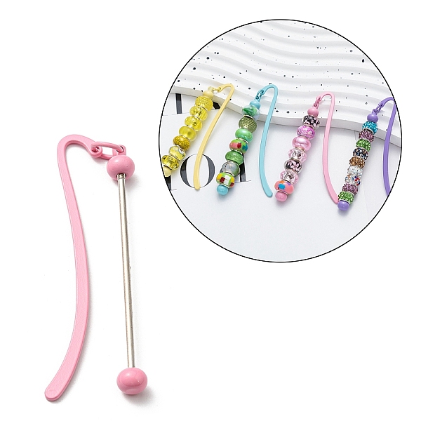PandaHall Iron & Alloy Bookmarks with Beadable Bar Pendant, Candy Color Hook Bookmark, Pink, 86x17x2mm Iron Pink
PandaHall Iron & Alloy Bookmarks with Beadable Bar Pendant, Candy Color Hook Bookmark, Pink, 86x17x2mm Iron Pink