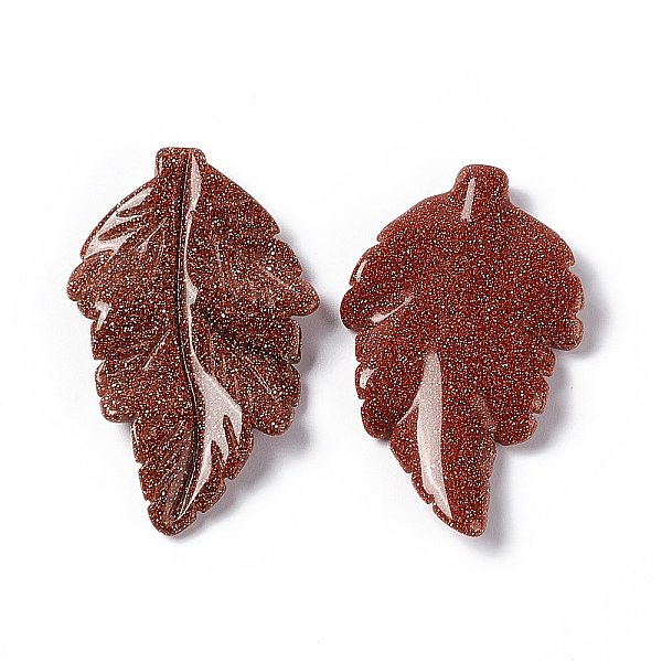 PandaHall Synthetic Goldstone Pendants, Leaf Charms, 41.5x25~26x5mm, Hole: 0.8mm Goldstone Leaf
PandaHall Synthetic Goldstone Pendants, Leaf Charms, 41.5x25~26x5mm, Hole: 0.8mm Goldstone Leaf
