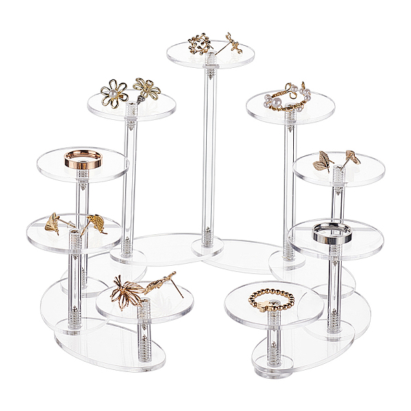 PandaHall 9-Tier Transparent Acrylic Products Adjustable Display Resers, Round Jewelry Display Stands, for Minifigures, Rings, Earring..., Clear
PandaHall 9-Tier Transparent Acrylic Products Adjustable Display Resers, Round Jewelry Display Stands, for Minifigures, Rings, Earring..., Clear
