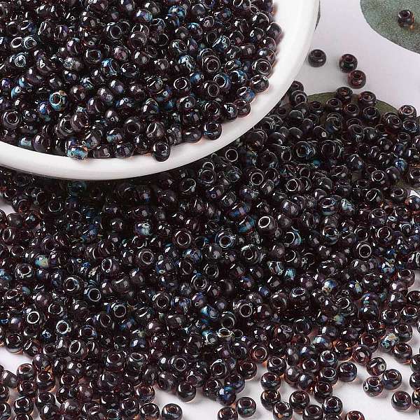 PandaHall MIYUKI Round Rocailles Beads, Japanese Seed Beads, (RR4502) Transparent Dark Topaz Picasso, 8/0, 3mm, Hole: 1mm, about..., Brown
PandaHall MIYUKI Round Rocailles Beads, Japanese Seed Beads, (RR4502) Transparent Dark Topaz Picasso, 8/0, 3mm, Hole: 1mm, about..., Brown