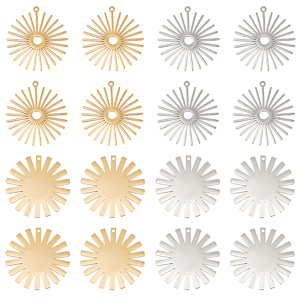 PandaHall DICOSMETIC 16Pcs 4 Style 201 Stainless Steel Pendants, Laser Cut, Flat Round and Sun, Golden & Stainless Steel Color...
PandaHall DICOSMETIC 16Pcs 4 Style 201 Stainless Steel Pendants, Laser Cut, Flat Round and Sun, Golden & Stainless Steel Color...
