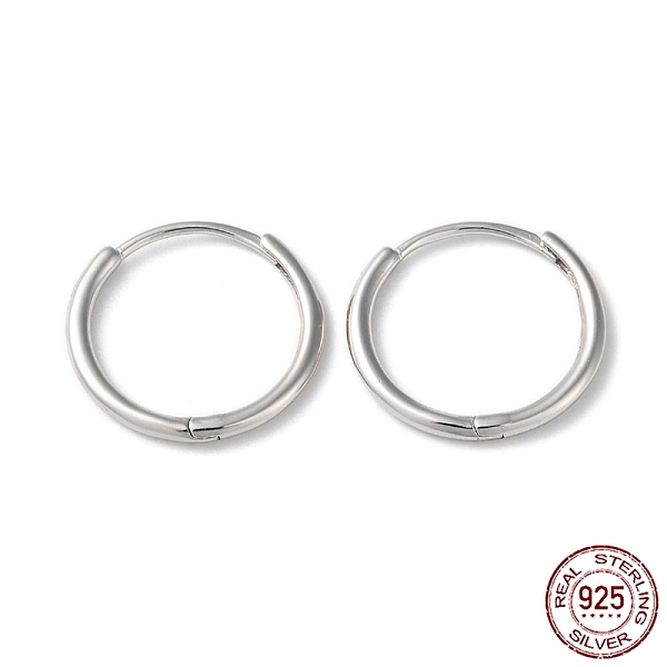PandaHall Rhodium Plated 925 Sterling Silver Huggie Hoop Earrings, with S925 Stamp, Platinum, 19x20x2mm Sterling Silver
PandaHall Rhodium Plated 925 Sterling Silver Huggie Hoop Earrings, with S925 Stamp, Platinum, 19x20x2mm Sterling Silver