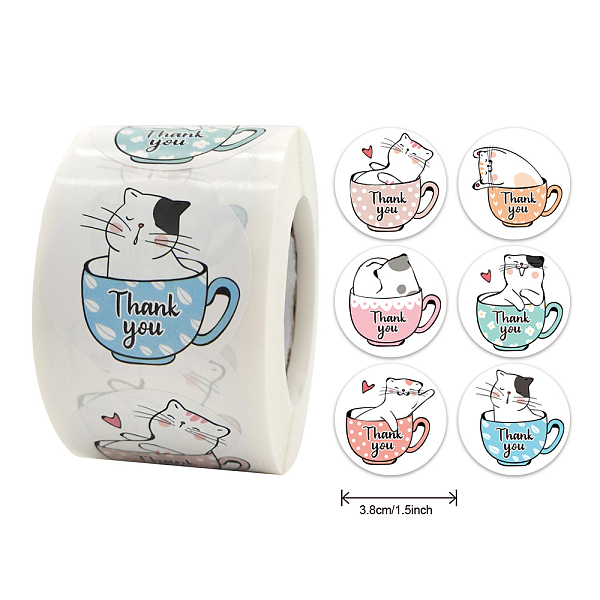 PandaHall 6 Styles Thank You Stickers Roll, Cute Cat Pattern Self-Adhesive Kraft Paper Gift Tag Stickers, Adhesive Labels, Flat Round...
PandaHall 6 Styles Thank You Stickers Roll, Cute Cat Pattern Self-Adhesive Kraft Paper Gift Tag Stickers, Adhesive Labels, Flat Round...