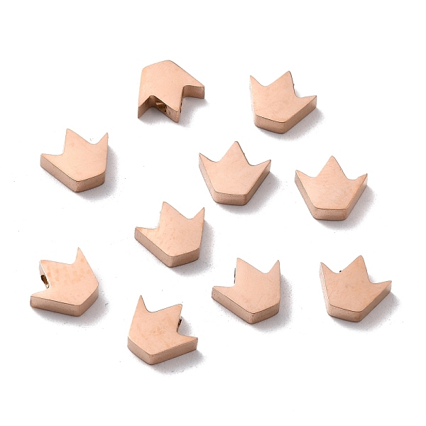 PandaHall Ion Plating(IP) 304 Stainless Steel Charms, Crown, Rose Gold, 8.5x10x3mm, Hole: 1.5mm 304 Stainless Steel Crown
PandaHall Ion Plating(IP) 304 Stainless Steel Charms, Crown, Rose Gold, 8.5x10x3mm, Hole: 1.5mm 304 Stainless Steel Crown