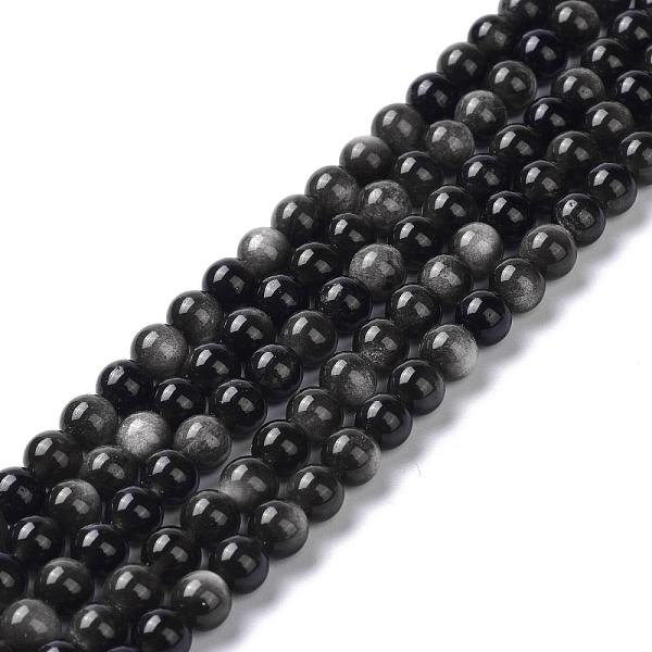 PandaHall Natural Silver Obsidian Beads Strands, Round, 6mm, Hole: 1mm, about 66pcs/strand, 15.55''(39.5cm) Obsidian Round
PandaHall Natural Silver Obsidian Beads Strands, Round, 6mm, Hole: 1mm, about 66pcs/strand, 15.55''(39.5cm) Obsidian Round