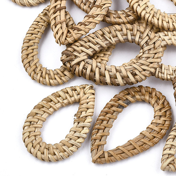 PandaHall Handmade Reed Cane/Rattan Woven Linking Rings, For Making Straw Earrings and Necklaces, Drop, BurlyWood, 47~52x30~34x4~5mm, Inner..., Orange
PandaHall Handmade Reed Cane/Rattan Woven Linking Rings, For Making Straw Earrings and Necklaces, Drop, BurlyWood, 47~52x30~34x4~5mm, Inner..., Orange