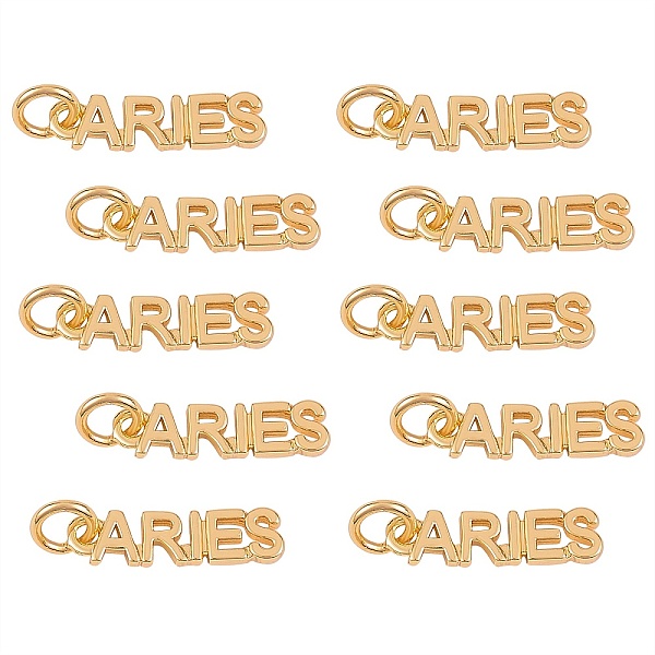 PandaHall 10Pcs Brass Pendants, with Jump Rings, Long-Lasting Plated, Constellation/Zodiac Sign, Golden, Aries, Aries: 4x16x1.5mm, Hole: 3mm...
PandaHall 10Pcs Brass Pendants, with Jump Rings, Long-Lasting Plated, Constellation/Zodiac Sign, Golden, Aries, Aries: 4x16x1.5mm, Hole: 3mm...