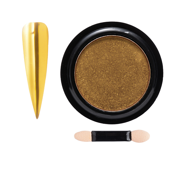 PandaHall Chameleon Color Mirror Nail Powder, Shinning Mirror Effect, with One Brush, Goldenrod, 40x17mm, about 0.5g/box Plastic Others Gold
PandaHall Chameleon Color Mirror Nail Powder, Shinning Mirror Effect, with One Brush, Goldenrod, 40x17mm, about 0.5g/box Plastic Others Gold