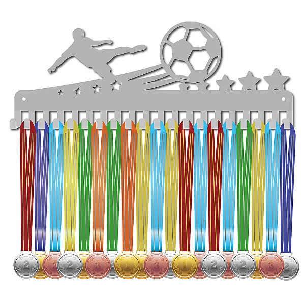 PandaHall Fashion Iron Medal Hanger Holder Display Wall Rack, 20 Hooks, with Screws, Football Pattern, 150x400mm, Hole: 5mm Iron Football..., Silver
PandaHall Fashion Iron Medal Hanger Holder Display Wall Rack, 20 Hooks, with Screws, Football Pattern, 150x400mm, Hole: 5mm Iron Football..., Silver