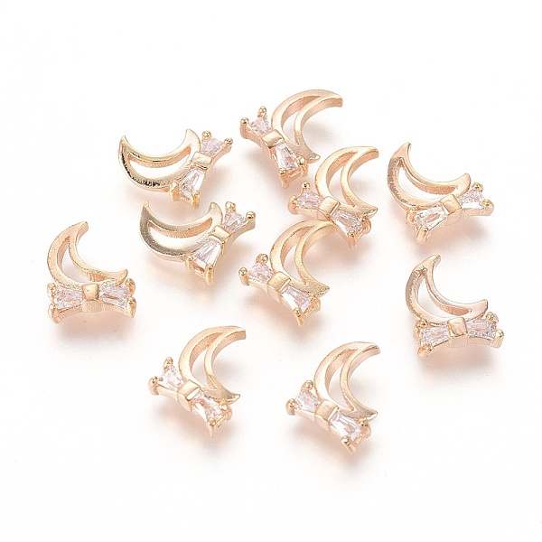 PandaHall Alloy Cabochons, Nail Art Decoration Accessories, with Cubic Zirconia, Moon, Clear, Real 18K Gold Plated, 9x7mm Alloy+Cubic...
PandaHall Alloy Cabochons, Nail Art Decoration Accessories, with Cubic Zirconia, Moon, Clear, Real 18K Gold Plated, 9x7mm Alloy+Cubic...