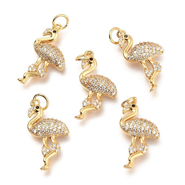 PandaHall Brass Micro Pave Clear Cubic Zirconia Pendants, with Jump Ring, Long-Lasting Plated, Flamingo, Real 18K Gold Plated, 22x12x3mm...
PandaHall Brass Micro Pave Clear Cubic Zirconia Pendants, with Jump Ring, Long-Lasting Plated, Flamingo, Real 18K Gold Plated, 22x12x3mm...