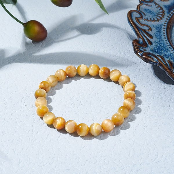 PandaHall 8.5mm Round Dyed Natural Tiger Eye Beads Stretch Bracelet for Girl Women, Gold, Inner Diameter: 2 inch(5.2cm), Beads: 8.5mm Tiger...
PandaHall 8.5mm Round Dyed Natural Tiger Eye Beads Stretch Bracelet for Girl Women, Gold, Inner Diameter: 2 inch(5.2cm), Beads: 8.5mm Tiger...