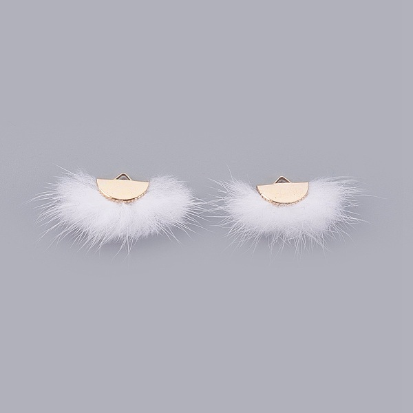PandaHall Faux Mink Fur Semi Circle Pendants, with Golden Tone Iron Findings, Half Round, White, 30x44x5mm, Hole: 1.2x2.5mm Fibre Half Round...
PandaHall Faux Mink Fur Semi Circle Pendants, with Golden Tone Iron Findings, Half Round, White, 30x44x5mm, Hole: 1.2x2.5mm Fibre Half Round...