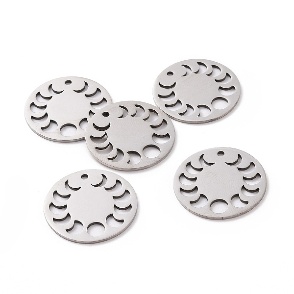 PandaHall 201 Stainless Steel Pendants, Laser Cut, Phase of the Moon, Stainless Steel Color, 23x1mm, Hole: 1.8mm 201 Stainless Steel Moon
PandaHall 201 Stainless Steel Pendants, Laser Cut, Phase of the Moon, Stainless Steel Color, 23x1mm, Hole: 1.8mm 201 Stainless Steel Moon