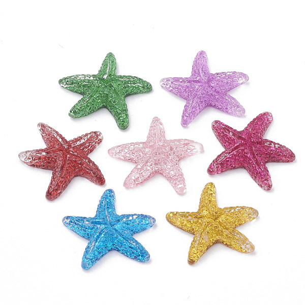 PandaHall Resin Cabochons, with Glitter Powder, Starfish/Sea Stars, Mixed Color, 15~17x16~18x4~5.5mm Resin Starfish Multicolor
PandaHall Resin Cabochons, with Glitter Powder, Starfish/Sea Stars, Mixed Color, 15~17x16~18x4~5.5mm Resin Starfish Multicolor