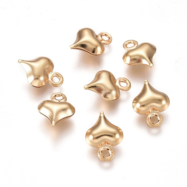 PandaHall 304 Stainless Steel Charms, Heart, Golden, 8.5x6x3mm, Hole: 1mm 304 Stainless Steel Heart
PandaHall 304 Stainless Steel Charms, Heart, Golden, 8.5x6x3mm, Hole: 1mm 304 Stainless Steel Heart