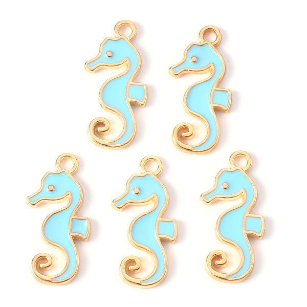 PandaHall Alloy Enamel Pendants, Sea Horse, Light Gold, Light Blue, 21x11x2mm, Hole: 1.6mm Alloy+Enamel Sea Horse
PandaHall Alloy Enamel Pendants, Sea Horse, Light Gold, Light Blue, 21x11x2mm, Hole: 1.6mm Alloy+Enamel Sea Horse