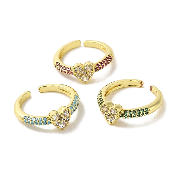 PandaHall Rack Plating Brass Micro Pave Cubic Zirconia Cuff Rings, Long-Lasting Plated, Lead Free & Cadmium Free, Heart, Mixed Color..., Multicolor
PandaHall Rack Plating Brass Micro Pave Cubic Zirconia Cuff Rings, Long-Lasting Plated, Lead Free & Cadmium Free, Heart, Mixed Color..., Multicolor