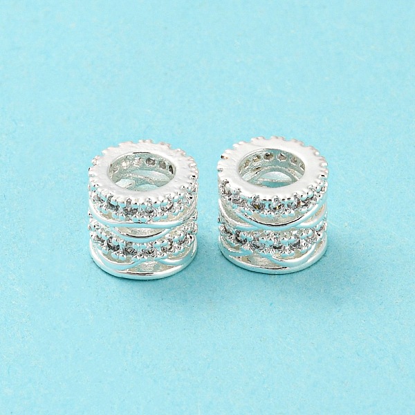 PandaHall Brass Micro Pave Cubic Zirconia European Beads, Large Hole Beads, Long-Lasting Plated, Lead Free & Cadmium Free, Hollow Column...
PandaHall Brass Micro Pave Cubic Zirconia European Beads, Large Hole Beads, Long-Lasting Plated, Lead Free & Cadmium Free, Hollow Column...