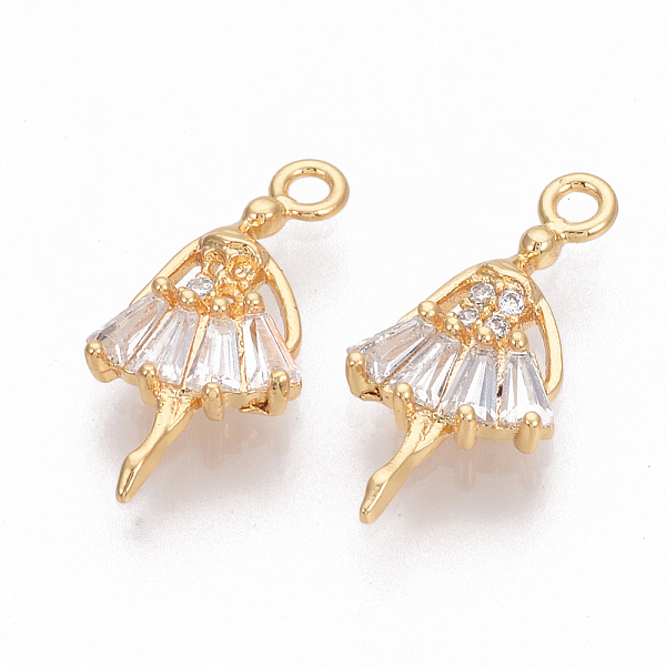 PandaHall Brass Cubic Zirconia Pendants, Ballet Dancer, Nickel Free, Real 18K Gold Plated, 17x8x2.5mm, Hole: 1.4mm Brass+Cubic Zirconia..., Clear
PandaHall Brass Cubic Zirconia Pendants, Ballet Dancer, Nickel Free, Real 18K Gold Plated, 17x8x2.5mm, Hole: 1.4mm Brass+Cubic Zirconia..., Clear