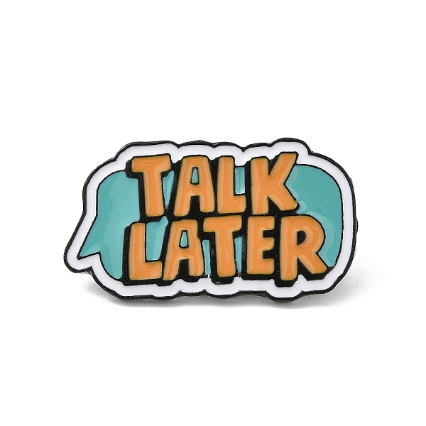 PandaHall Quote Talk Later Enamel Pins, Black Alloy Brooches for Backpack Clothes, Dark Turquoise, 18x31.5x2mm Alloy+Enamel Word
PandaHall Quote Talk Later Enamel Pins, Black Alloy Brooches for Backpack Clothes, Dark Turquoise, 18x31.5x2mm Alloy+Enamel Word