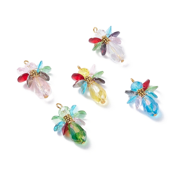PandaHall Teardrop Glass Pendants, with Tibetan Style Alloy Daisy Spacer Beads and Eco-Friendly Copper Wire, Mixed Color, 29~30x20~21.5x10mm..., Multicolor
PandaHall Teardrop Glass Pendants, with Tibetan Style Alloy Daisy Spacer Beads and Eco-Friendly Copper Wire, Mixed Color, 29~30x20~21.5x10mm..., Multicolor