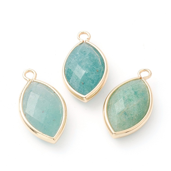 PandaHall Natural Green Quartz Pendants, with Golden Brass Edge, Faceted, Horse Eye, 22x12x5.5mm, Hole: 1.8mm Green Quartz Eye
PandaHall Natural Green Quartz Pendants, with Golden Brass Edge, Faceted, Horse Eye, 22x12x5.5mm, Hole: 1.8mm Green Quartz Eye