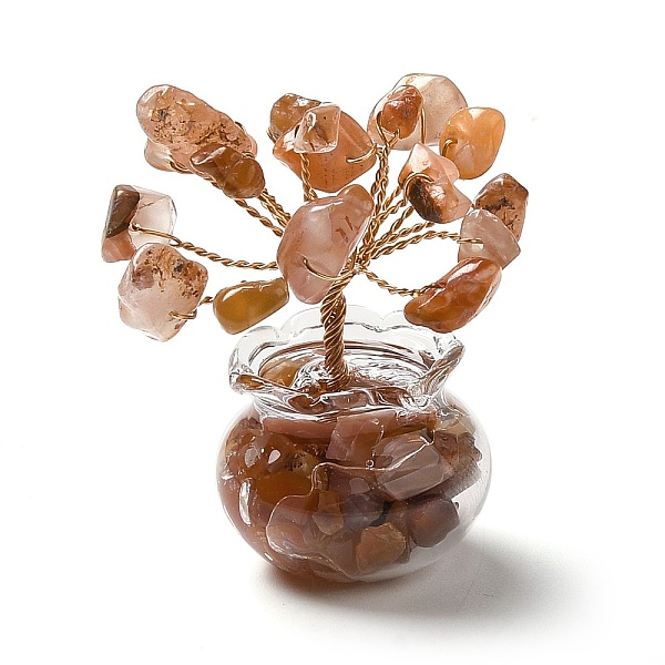 PandaHall Natural Carnelian Chips Tree Decorations, Glass Vase Base Copper Wire Feng Shui Energy Stone Gift for Home Desktop Decoration...
PandaHall Natural Carnelian Chips Tree Decorations, Glass Vase Base Copper Wire Feng Shui Energy Stone Gift for Home Desktop Decoration...