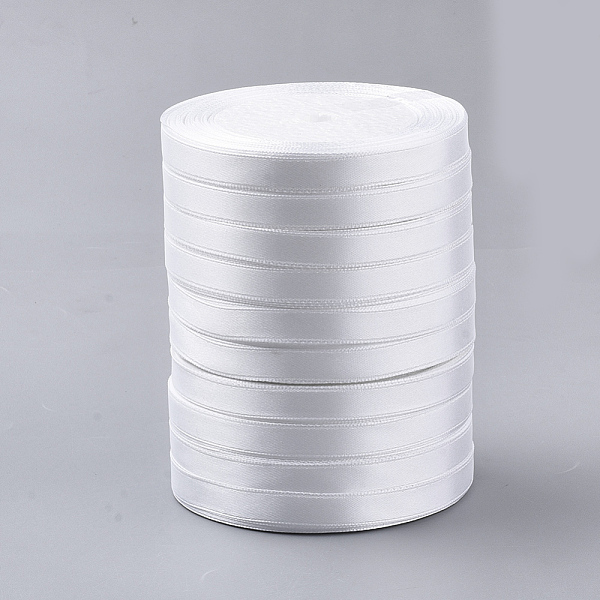 PandaHall Single Face Polyester Satin Ribbon, White, 3/8 inch(10mm), about 250yards/group(228.6m/group), 10Rolls/Group Polyester None White
PandaHall Single Face Polyester Satin Ribbon, White, 3/8 inch(10mm), about 250yards/group(228.6m/group), 10Rolls/Group Polyester None White