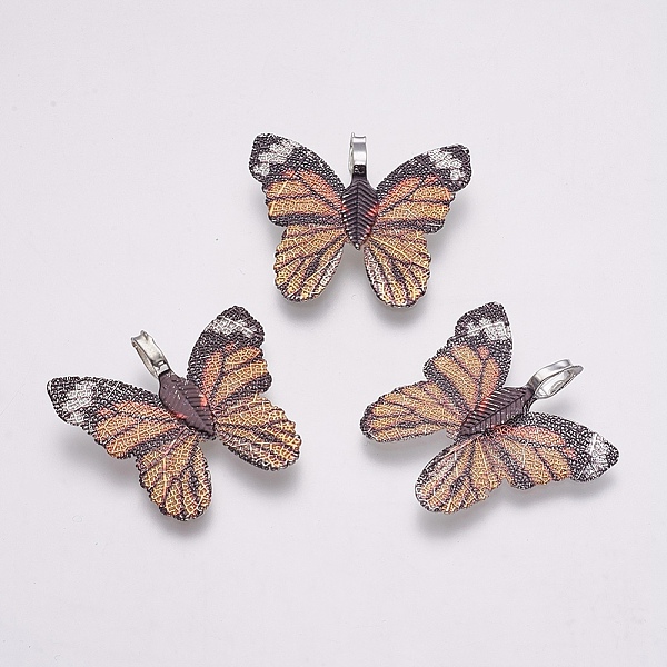 PandaHall Natural Leaf Pendants, with Brass Findings, Butterfly, Colorful, 27~30x29~32x1~2mm, Hole: 3x6mm Brass Butterfly
PandaHall Natural Leaf Pendants, with Brass Findings, Butterfly, Colorful, 27~30x29~32x1~2mm, Hole: 3x6mm Brass Butterfly