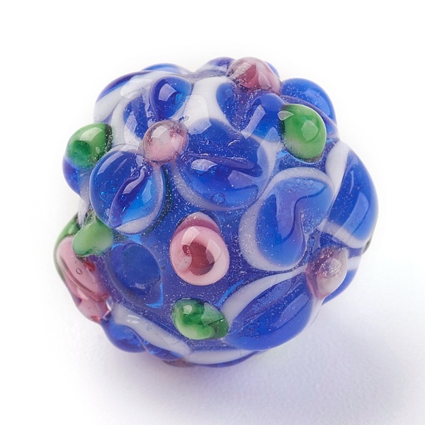 PandaHall Handmade Lampwork Beads, Rondelle with Flower, Bumpy, Royal Blue, 14~15x12~13mm, Hole: 1.5~1.8mm Lampwork Rondelle Blue
PandaHall Handmade Lampwork Beads, Rondelle with Flower, Bumpy, Royal Blue, 14~15x12~13mm, Hole: 1.5~1.8mm Lampwork Rondelle Blue