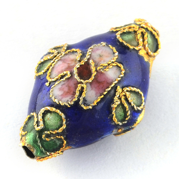PandaHall Handmade Cloisonne Beads, Rhombus, Sapphire Blue, 21mm long, 13mm wide, 8mm thick, hole: 2mm Brass Rhombus
PandaHall Handmade Cloisonne Beads, Rhombus, Sapphire Blue, 21mm long, 13mm wide, 8mm thick, hole: 2mm Brass Rhombus