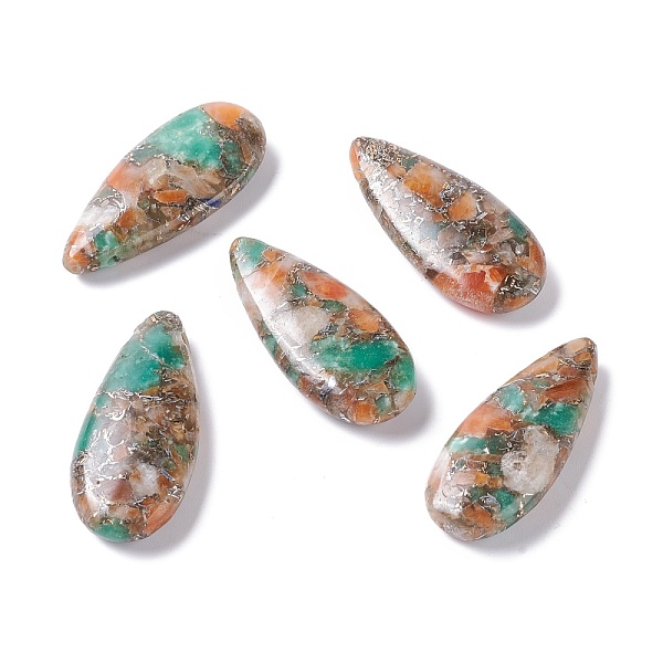 PandaHall Assembled Natural Orange Quartz & Serpentine Jade Pendants, with Brass Line, Teardrop, 35x15x6mm Serpentine Teardrop
PandaHall Assembled Natural Orange Quartz & Serpentine Jade Pendants, with Brass Line, Teardrop, 35x15x6mm Serpentine Teardrop
