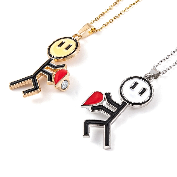 PandaHall Valentine's Day 2Pcs Alloy Enamel Magnetic Heart Pendant Necklaces, Cable Chains, Platinum & Golden, 23.62 inch(60cm) Alloy Heart
PandaHall Valentine's Day 2Pcs Alloy Enamel Magnetic Heart Pendant Necklaces, Cable Chains, Platinum & Golden, 23.62 inch(60cm) Alloy Heart