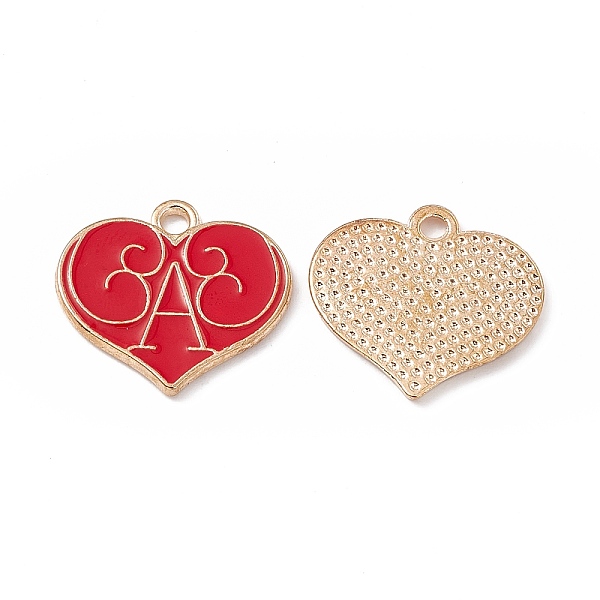 PandaHall Alloy Enamel Pendants, Heart with Letter A Charm, Golden, Crimson, 17x18x1mm, Hole: 1.8mm Alloy+Enamel Heart Pink
PandaHall Alloy Enamel Pendants, Heart with Letter A Charm, Golden, Crimson, 17x18x1mm, Hole: 1.8mm Alloy+Enamel Heart Pink
