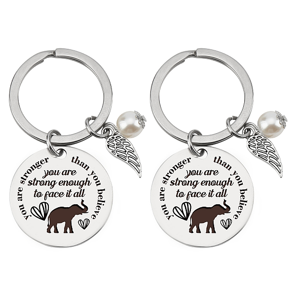 PandaHall SUPERDANT Elephant Pattern Keychain 3cm Motivating Lettering Round Stainless Steel Keychain Single Sided Engraved for family...
PandaHall SUPERDANT Elephant Pattern Keychain 3cm Motivating Lettering Round Stainless Steel Keychain Single Sided Engraved for family...