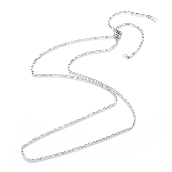 PandaHall Adjustable 304 Stainless Steel Slider Necklaces, with Curb Chains and Slider Stopper Beads, Stainless Steel Color, 29.8 inch...
PandaHall Adjustable 304 Stainless Steel Slider Necklaces, with Curb Chains and Slider Stopper Beads, Stainless Steel Color, 29.8 inch...