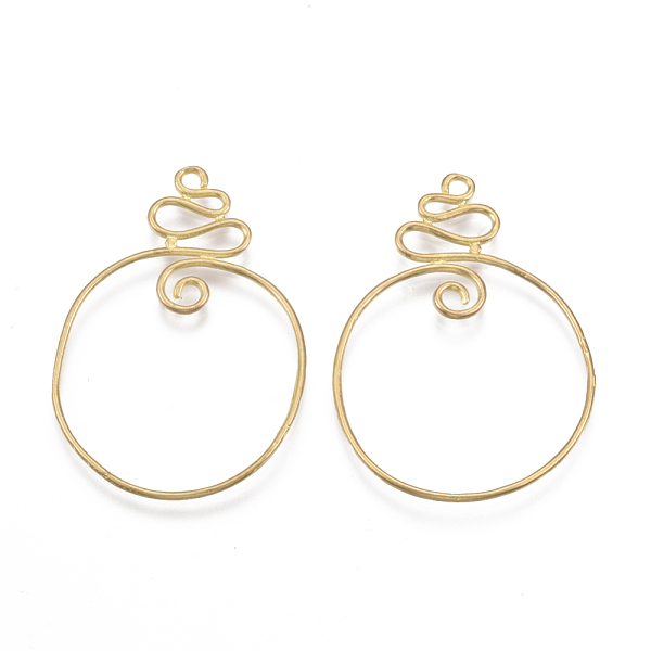 PandaHall Brass Pendants, Nickel Free, Ring, Raw(Unplated), 39.5x27x1mm, Hole: 2mm Brass Ring
PandaHall Brass Pendants, Nickel Free, Ring, Raw(Unplated), 39.5x27x1mm, Hole: 2mm Brass Ring