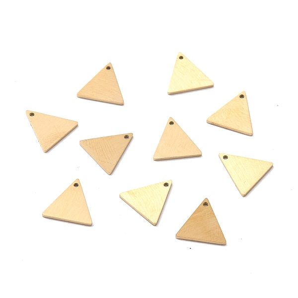 PandaHall Ion Plating(IP) 304 Stainless Steel Pendants, Double Side Drawbench, Stamping Blank Tag, Triangle, Golden, 12x12x1mm, Hole: 1mm...
PandaHall Ion Plating(IP) 304 Stainless Steel Pendants, Double Side Drawbench, Stamping Blank Tag, Triangle, Golden, 12x12x1mm, Hole: 1mm...