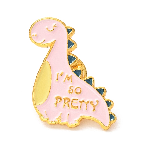 PandaHall Alloy Enamel Brooches, Enamel Pin, Dinosaur with I'm So Pretty, Pink, 26x25x10mm Alloy+Enamel Word Pink
PandaHall Alloy Enamel Brooches, Enamel Pin, Dinosaur with I'm So Pretty, Pink, 26x25x10mm Alloy+Enamel Word Pink